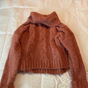 SUPER SOFT FUZZY DUSTY PINK SWEATER